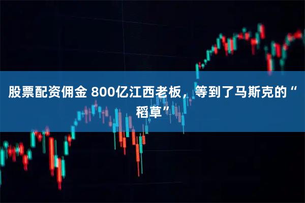 股票配资佣金 800亿江西老板,等到了马斯克的“稻草”